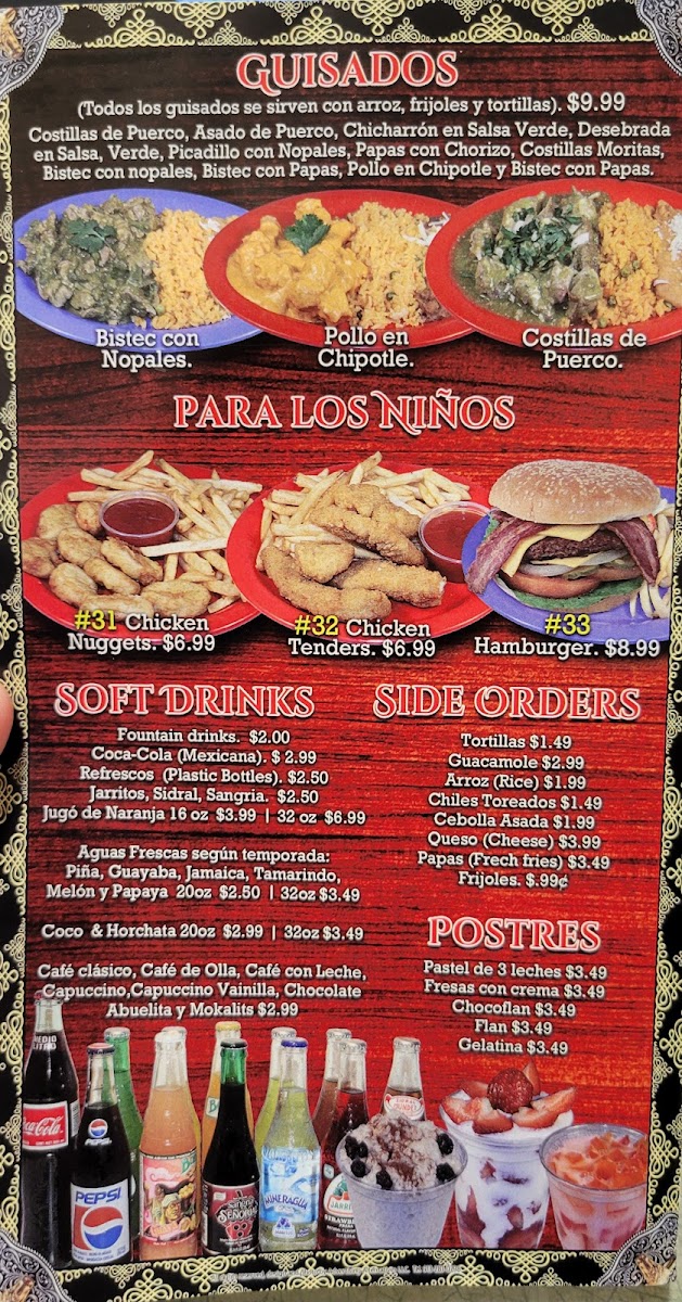 Menu Taqueria El Torito-1