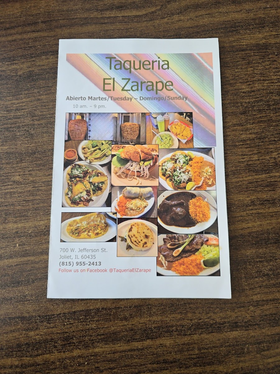 Menu Taqueria El Zarape-3