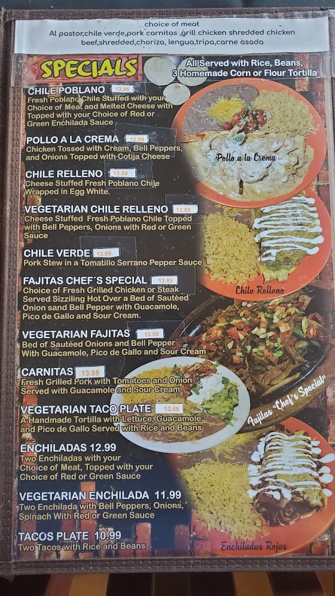 Menu Taqueria La Conquista-6