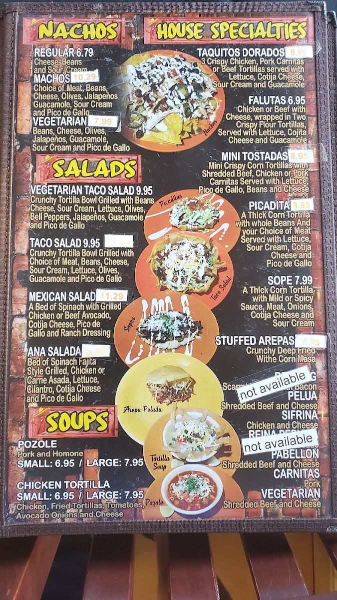 Menu Taqueria La Conquista-7