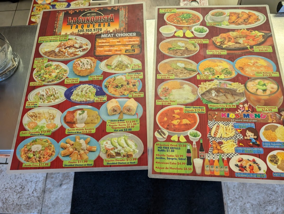 Menu Taqueria La Conquista-8