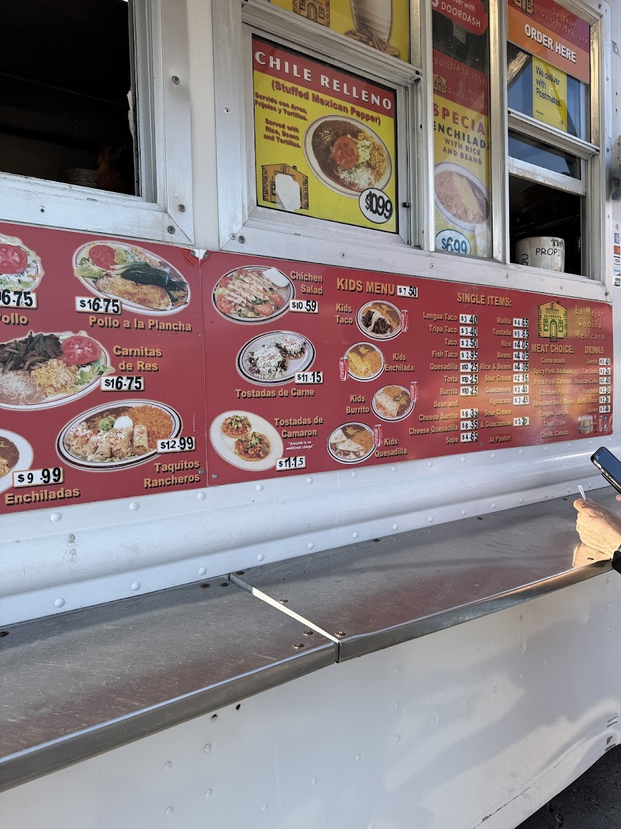 Menu Taqueria La Fondita #2-1