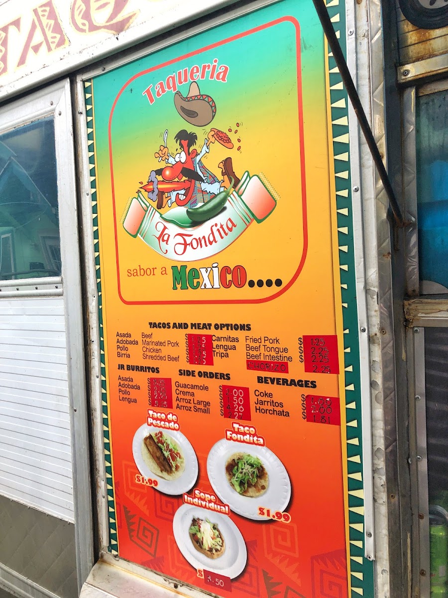 Menu Taqueria La Fondita-10