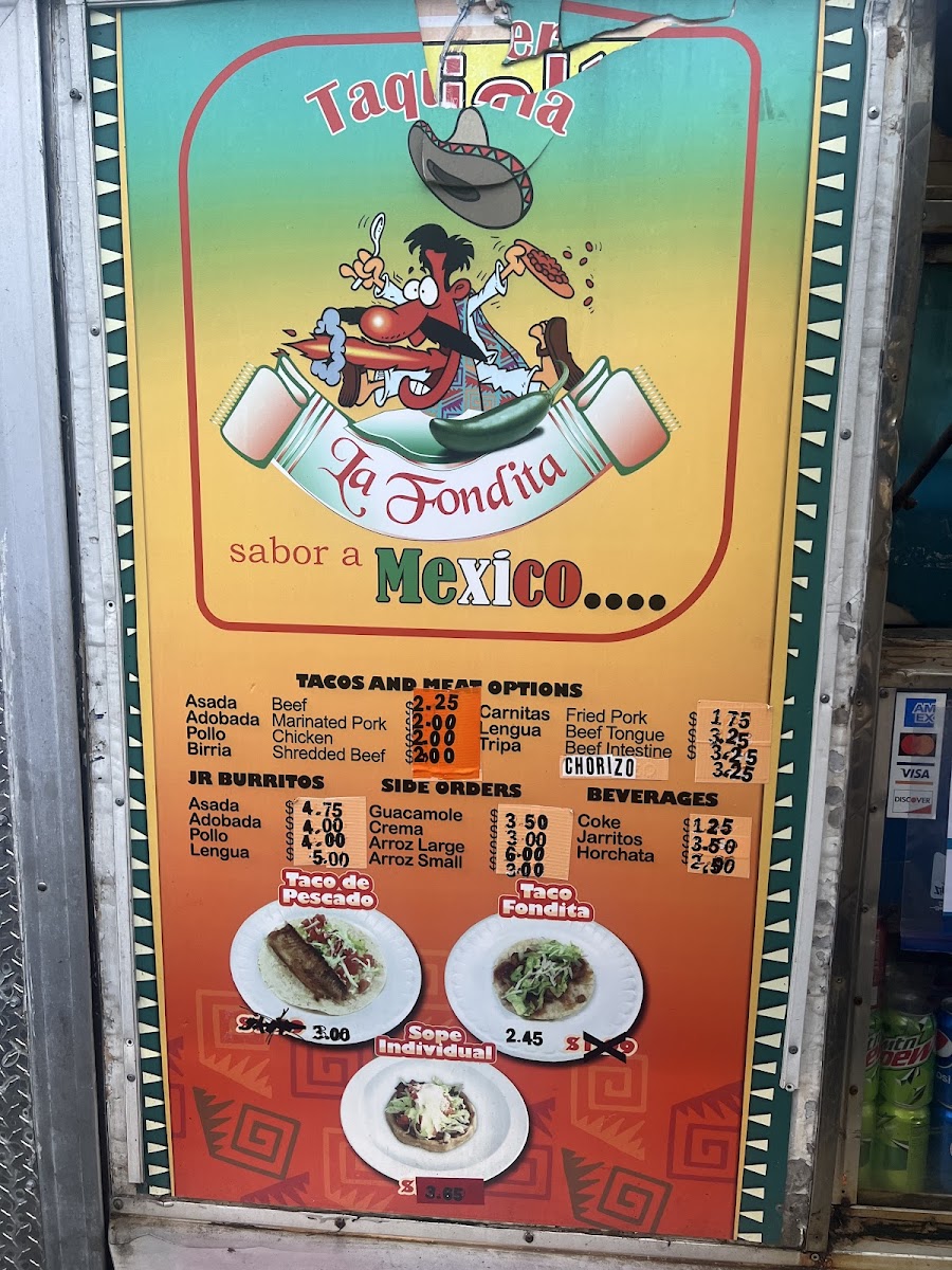 Menu Taqueria La Fondita-2