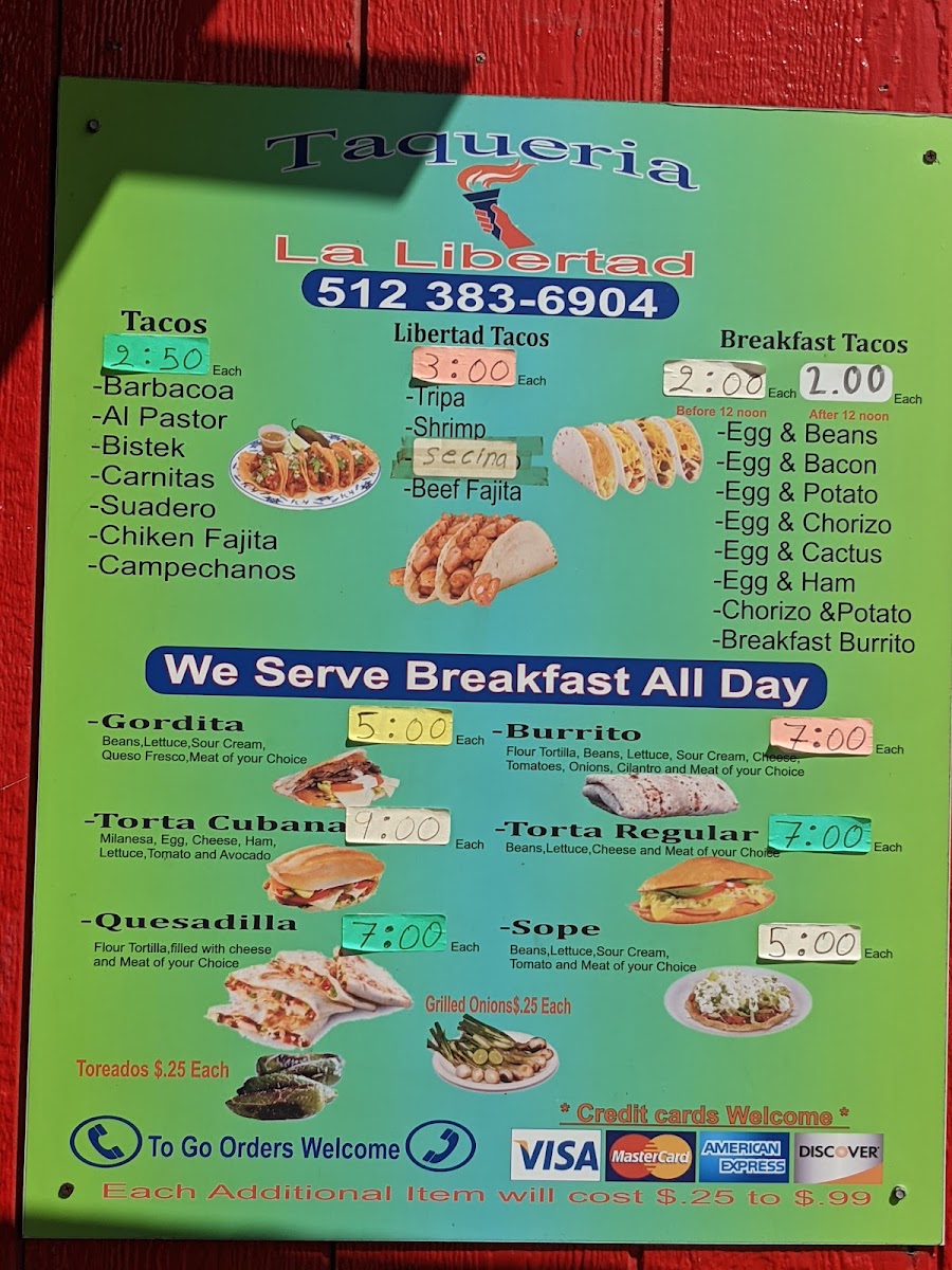 Menu Taqueria La Libertad-10