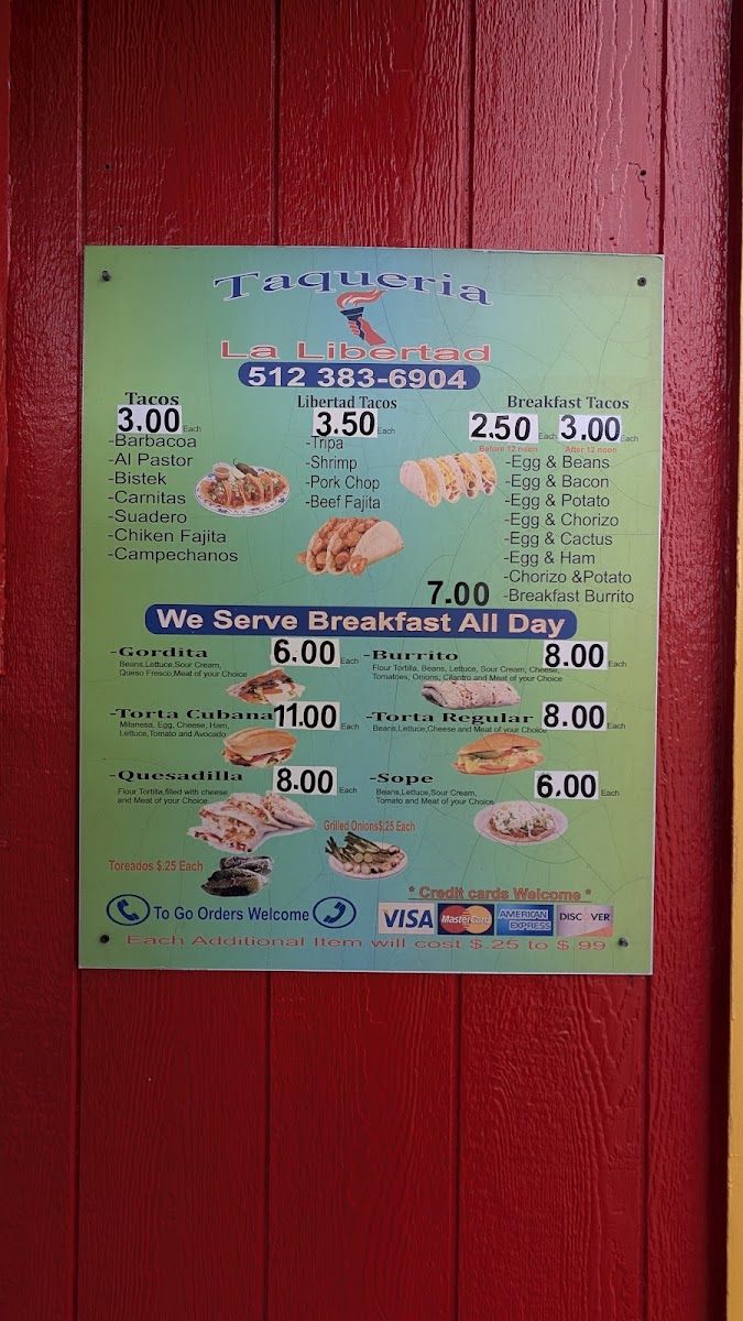 Menu Taqueria La Libertad-9