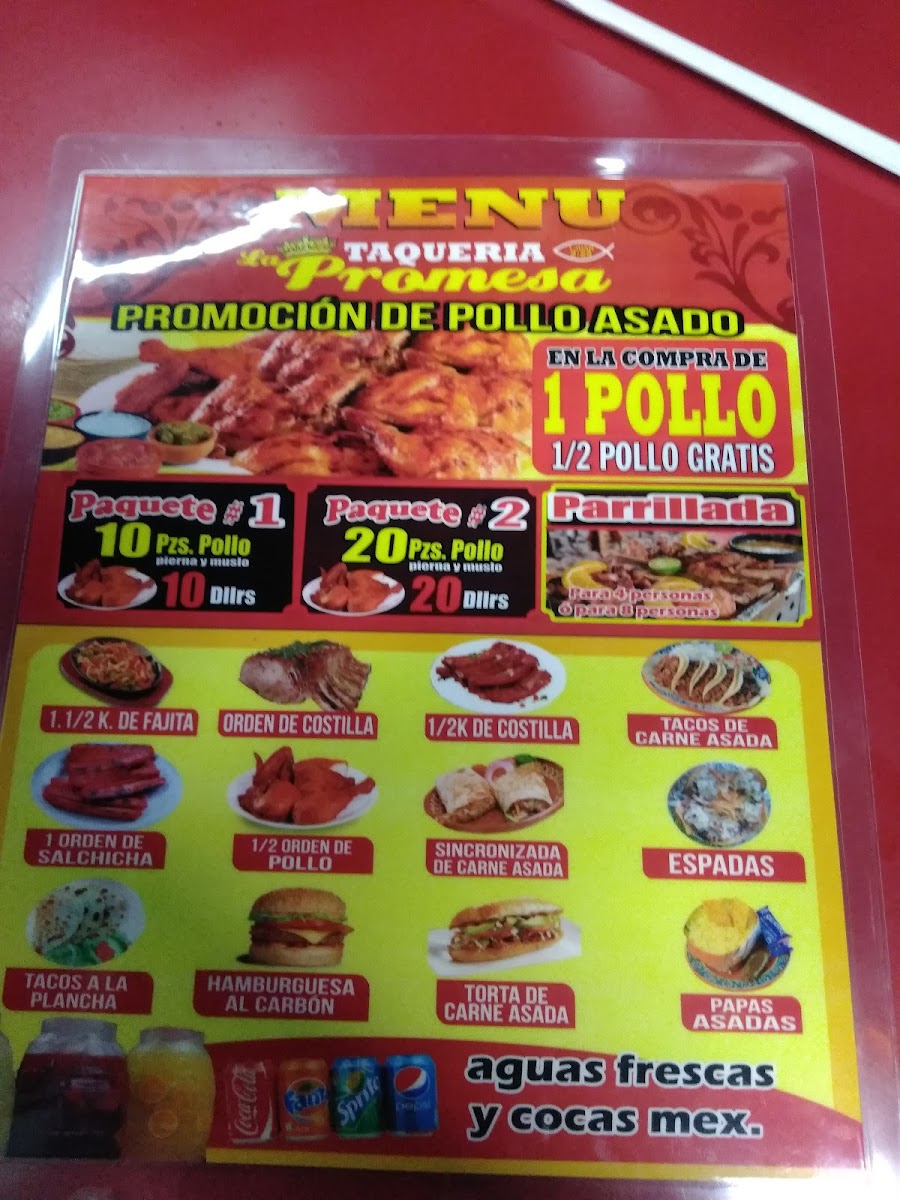 Menu Taqueria La Promesa-2