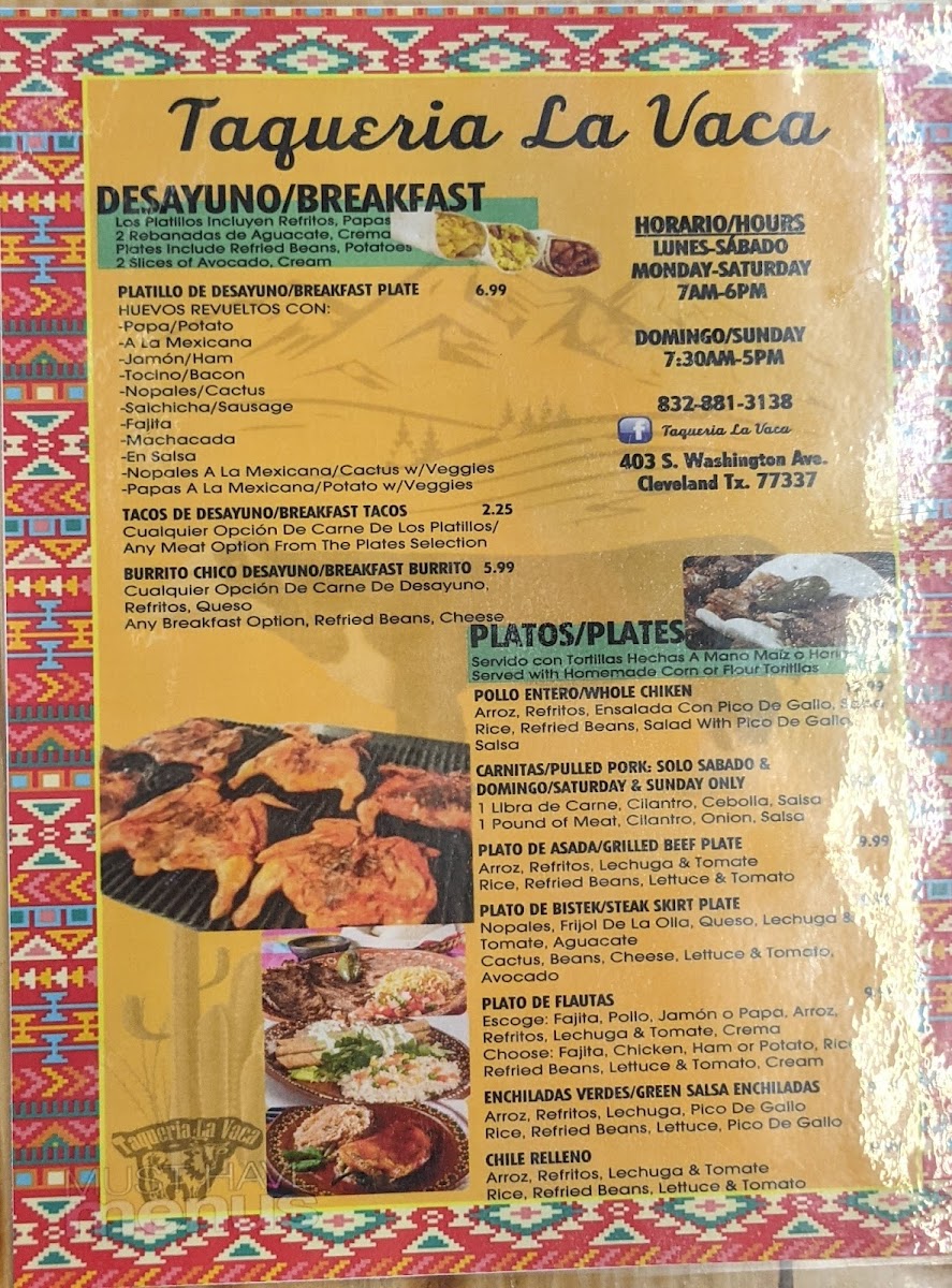 Taqueria La Vaquita Menu-2