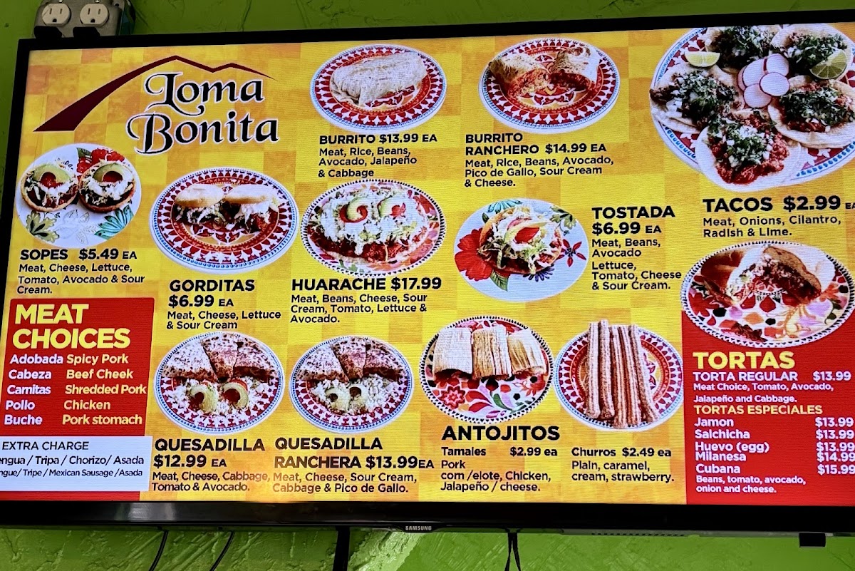 Menu Taqueria Loma Bonita-2