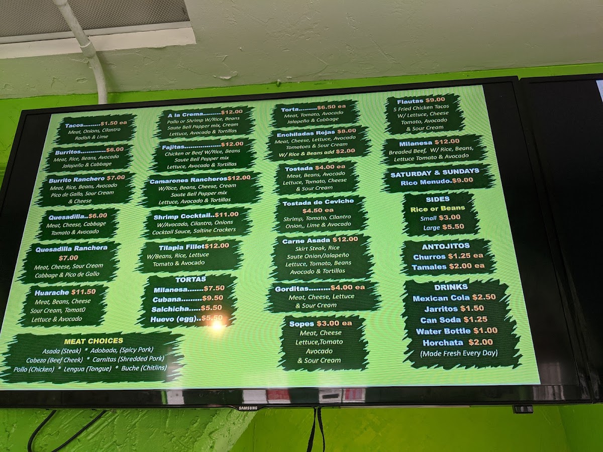 Menu Taqueria Loma Bonita-3