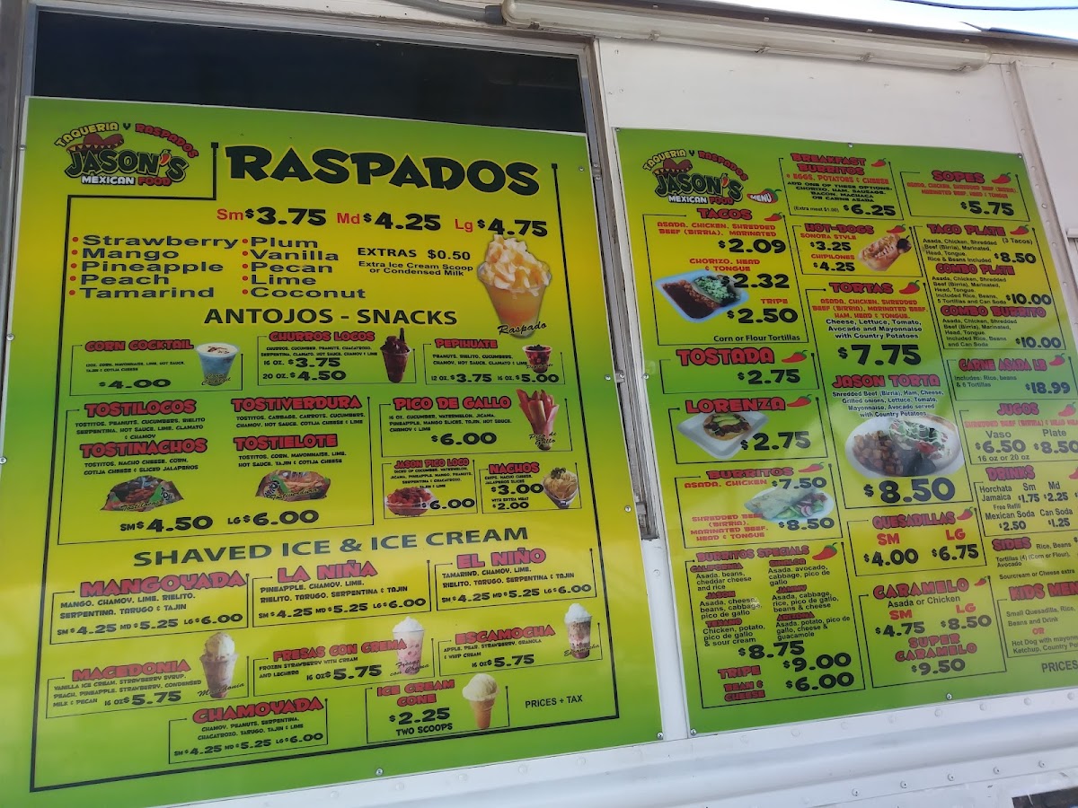 Menu Taqueria Y Raspados Jason-10