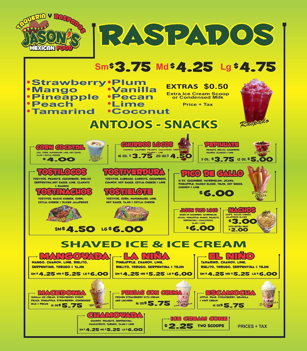 Menu Taqueria Y Raspados Jason-4