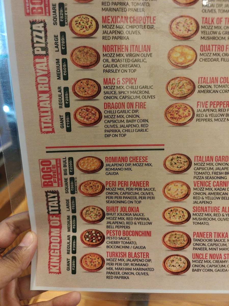 Menu Taranovas Pizza Gandhinagar-5