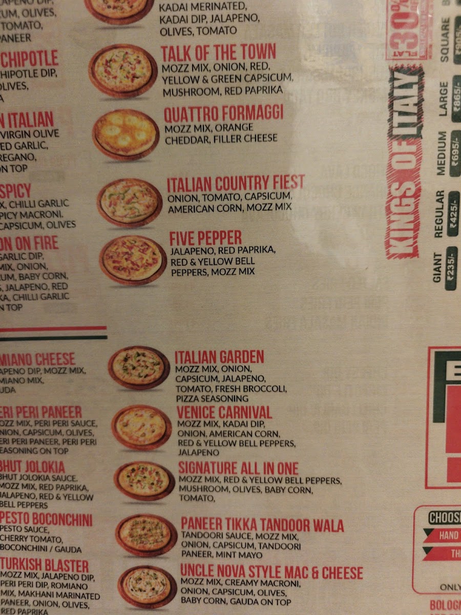Menu Taranovas Pizza Gandhinagar-8