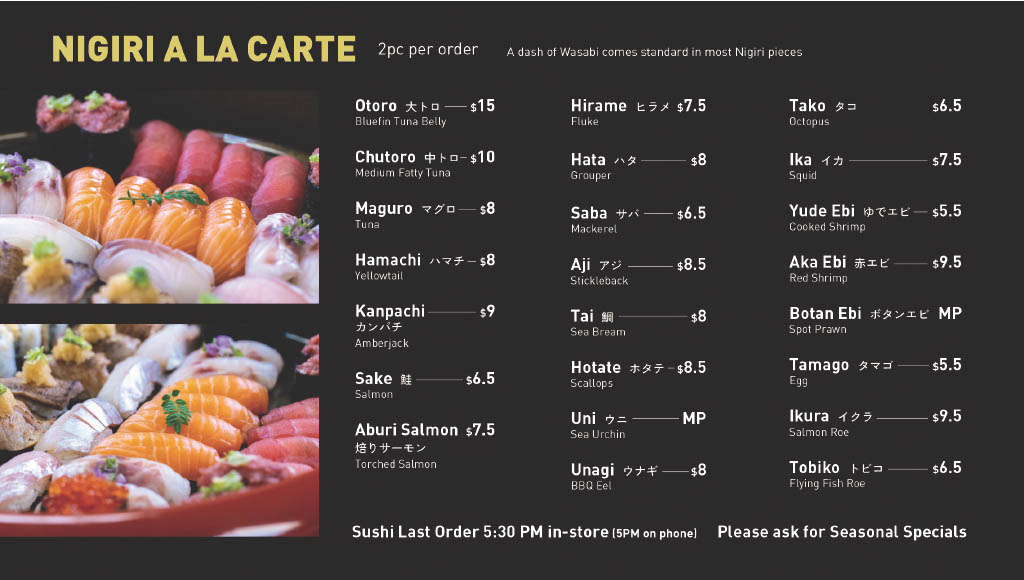 Menu Taro’S Fish-7