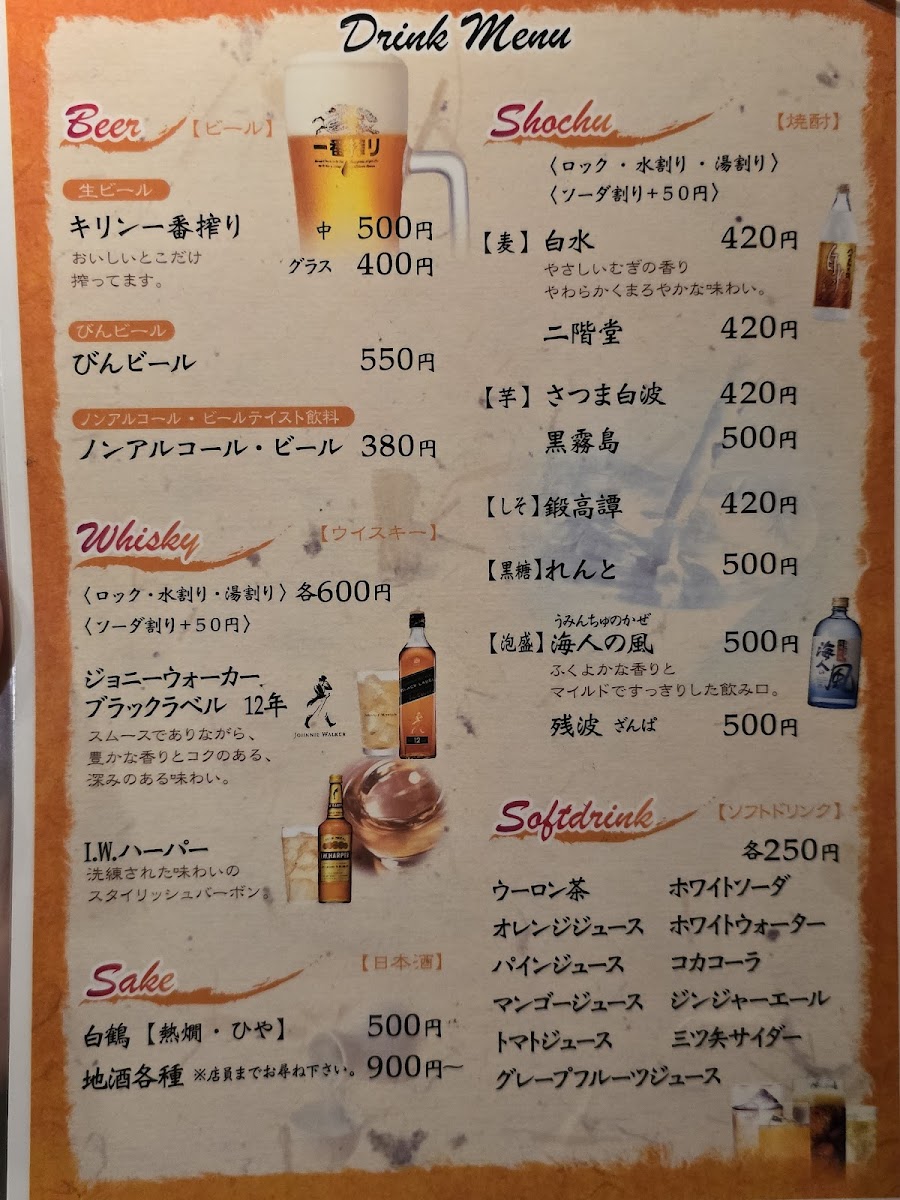 Menu Taroyantei-2