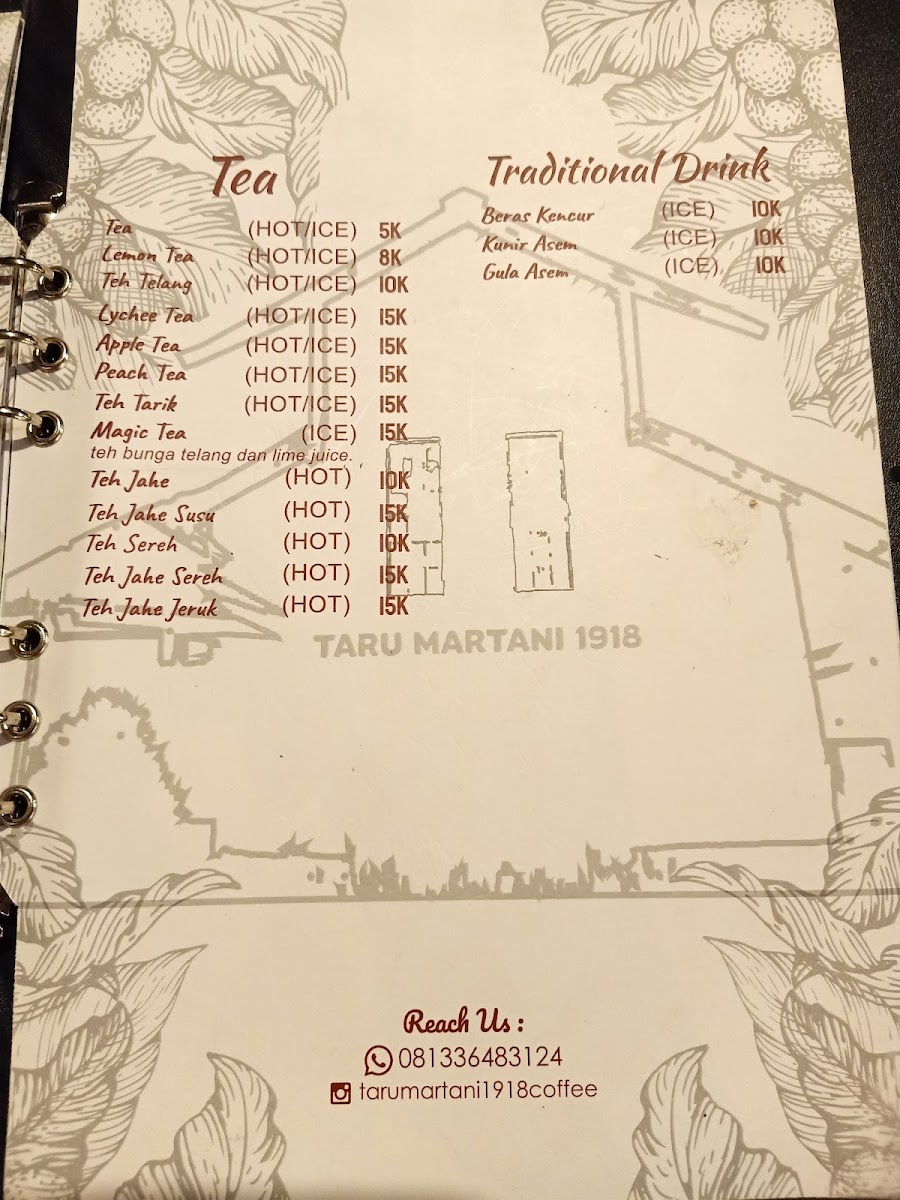 Menu Taru Martani Coffee & Resto 1918-5