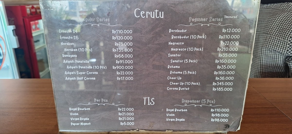 Menu Taru Martani Coffee & Resto 1918-8