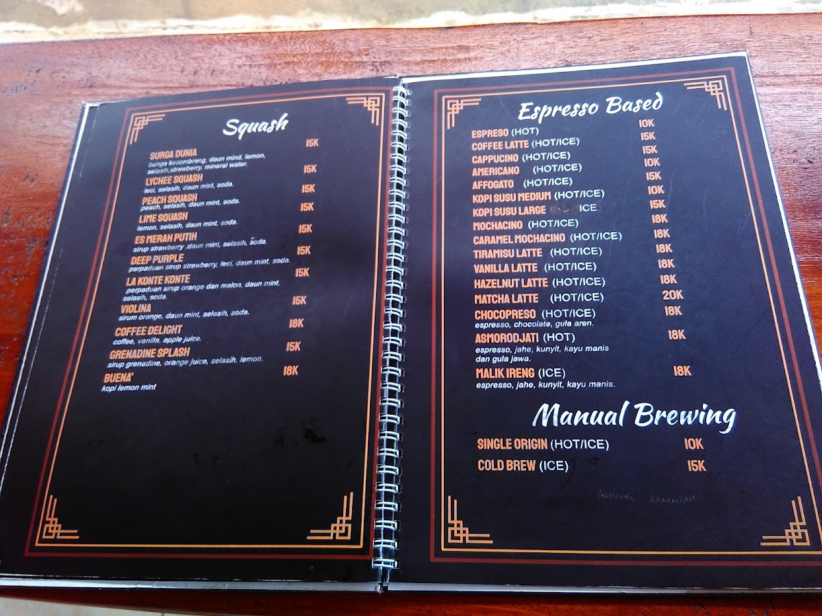 Menu Taru Martani Coffee & Resto 1918-9