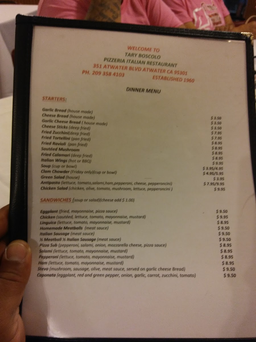 Menu Tary Boscolo's-4