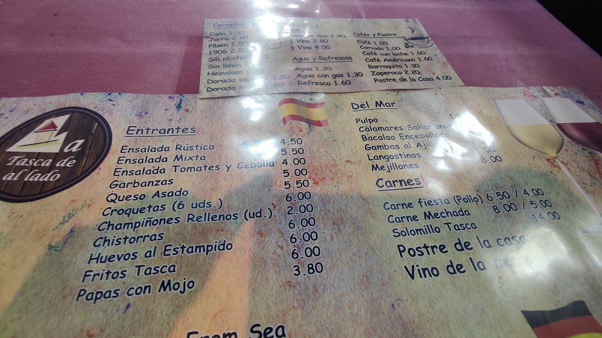 Menu Tasca De Al Lado-2