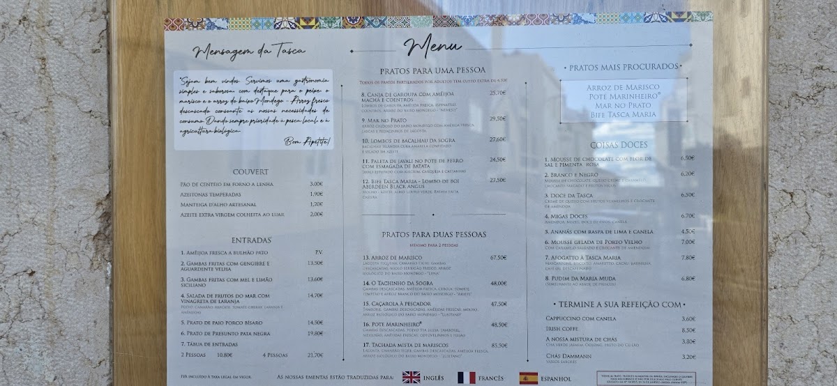 Menu Tasca Maria - Comida Caseira-2