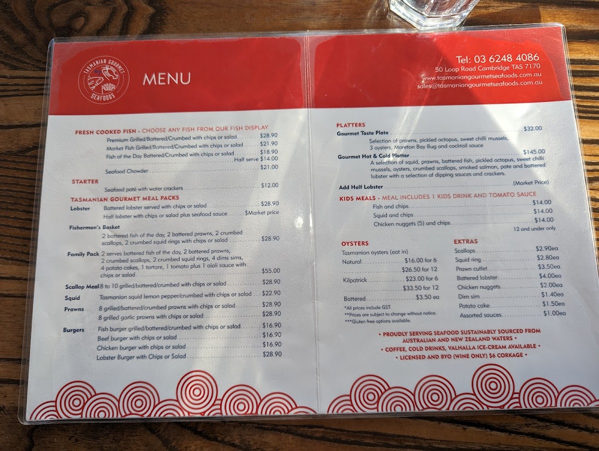 Menu Tasmanian Gourmet Seafoods-3