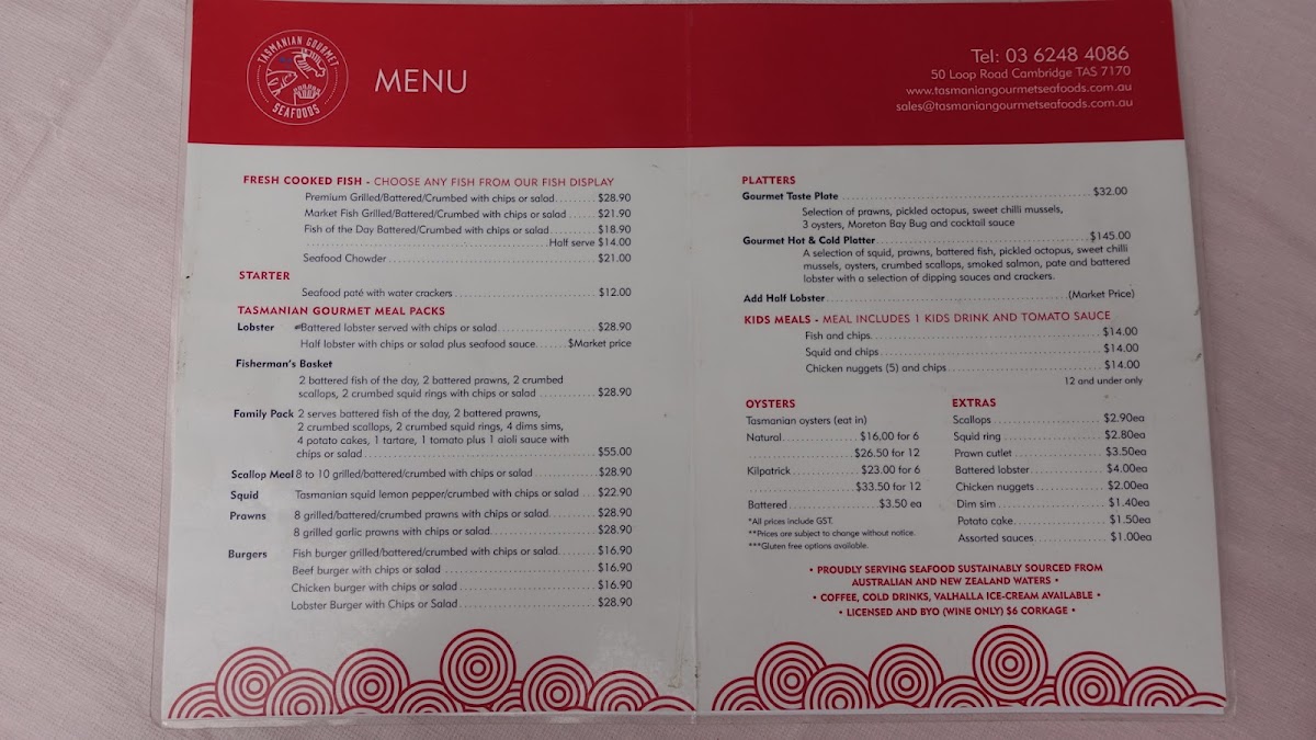Menu Tasmanian Gourmet Seafoods-4