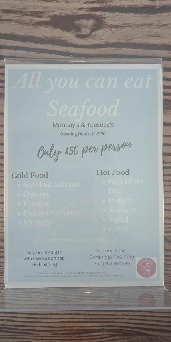 Menu Tasmanian Gourmet Seafoods-7