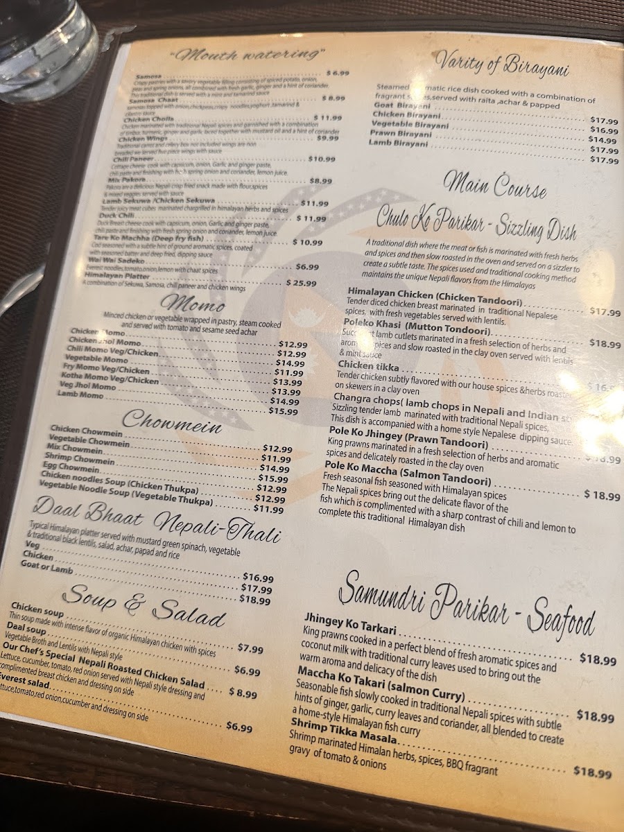 Menu Taste From Everest-3