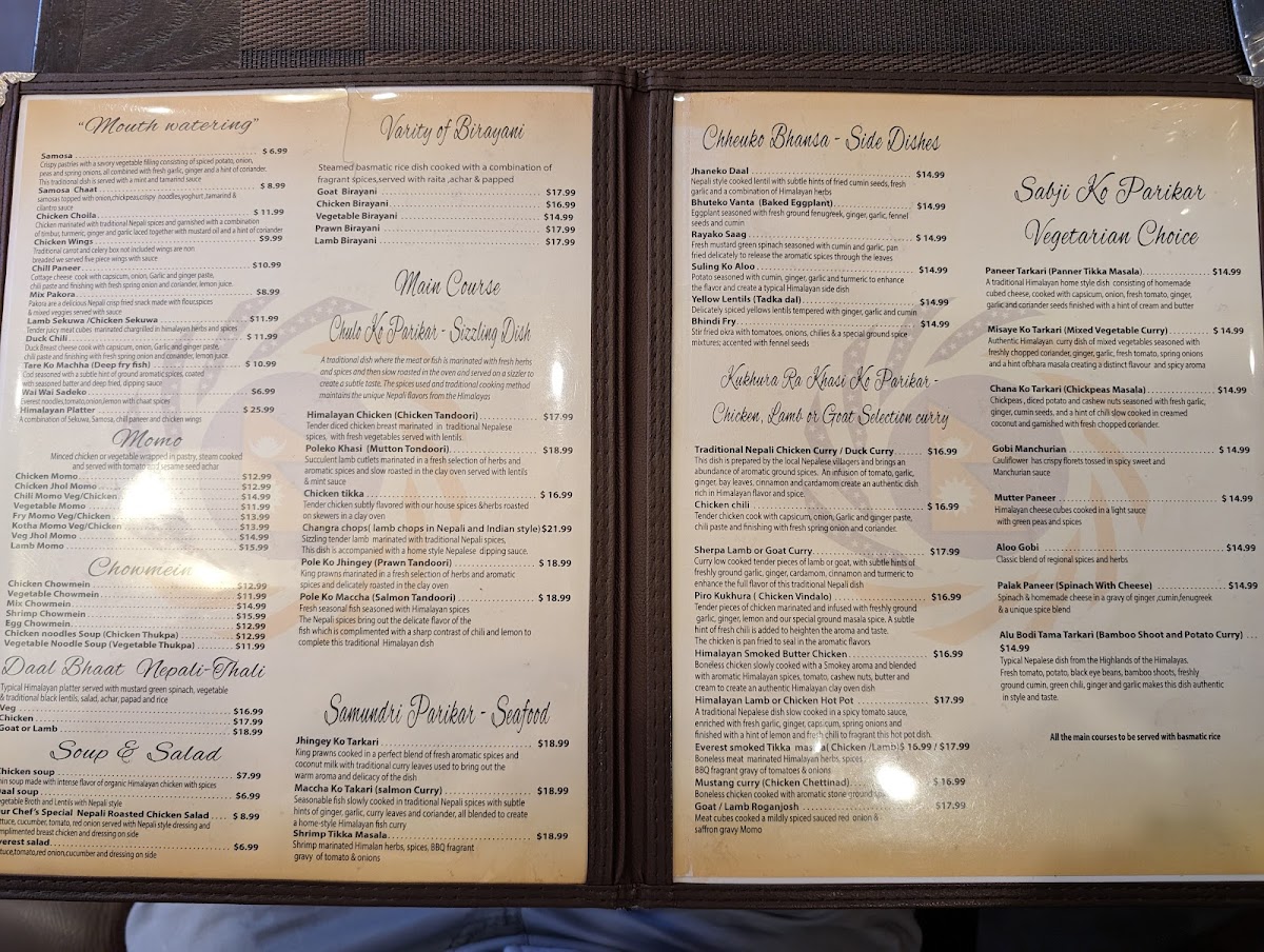 Menu Taste From Everest-4
