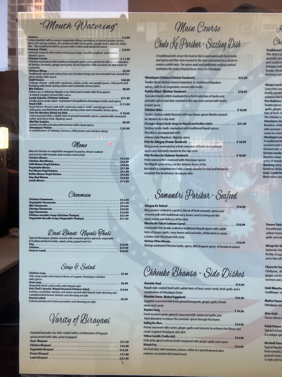 Menu Taste From Everest-5