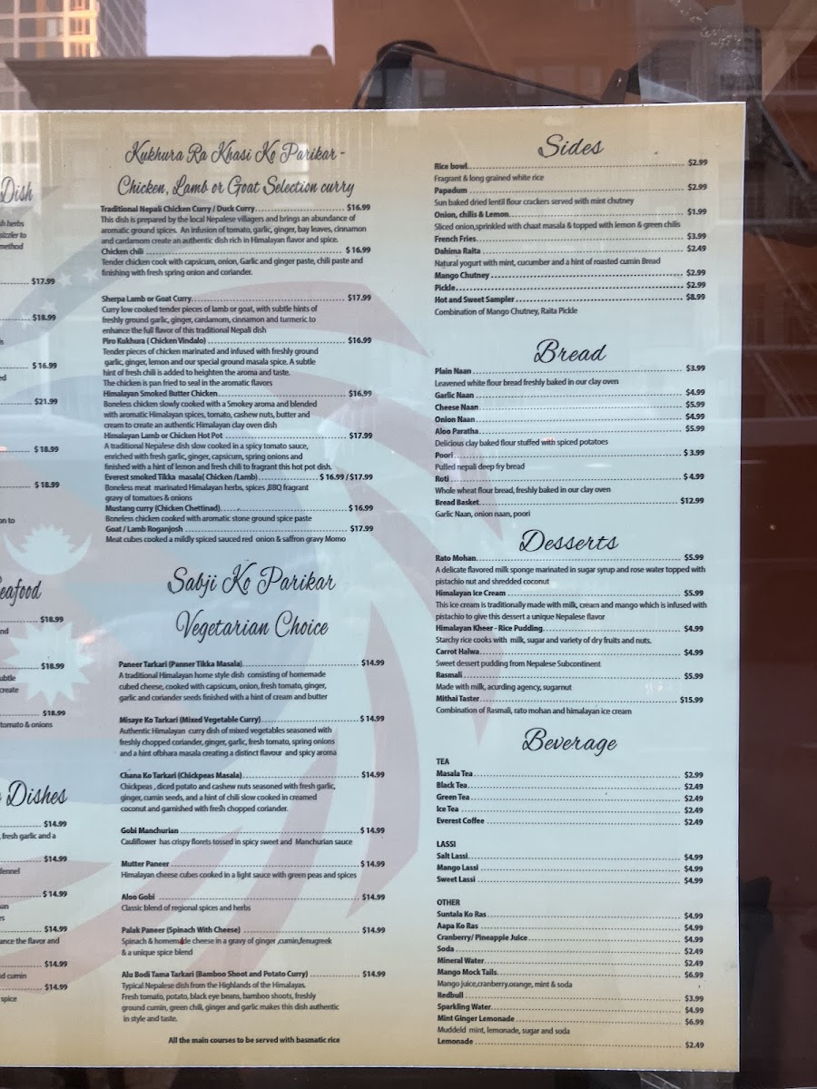 Menu Taste From Everest-7