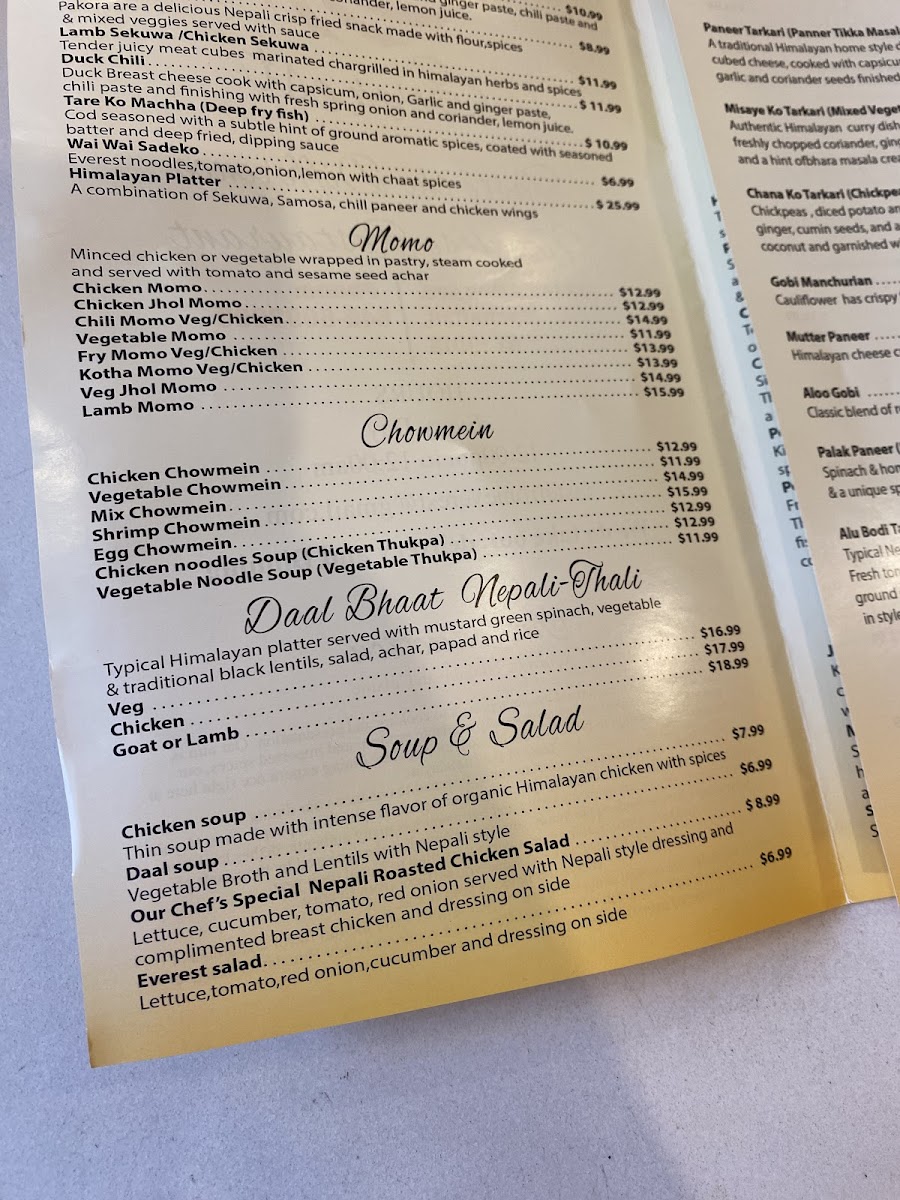 Menu Taste From Everest-9