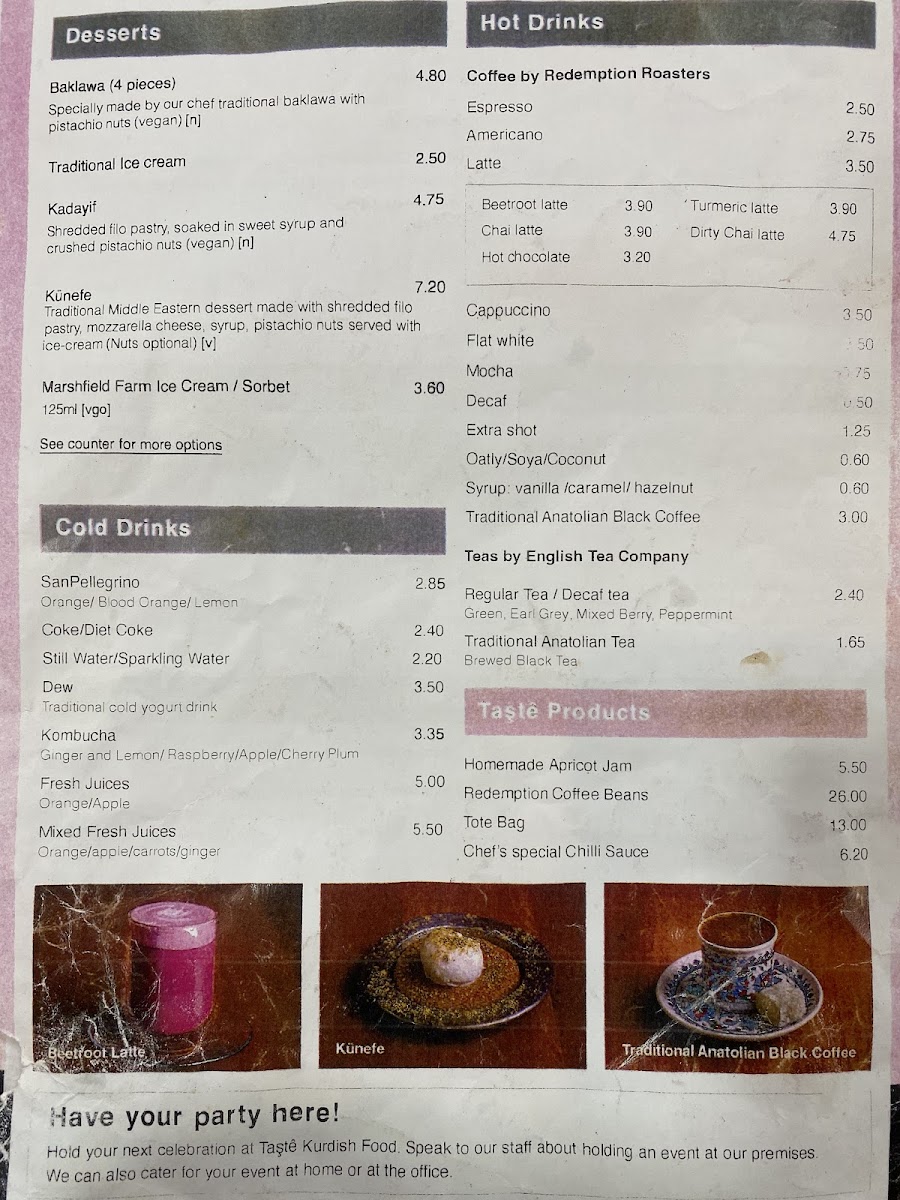Menu Taste Kurdish Food-1