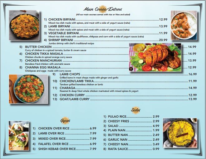 Menu Taste Of Bengal-1