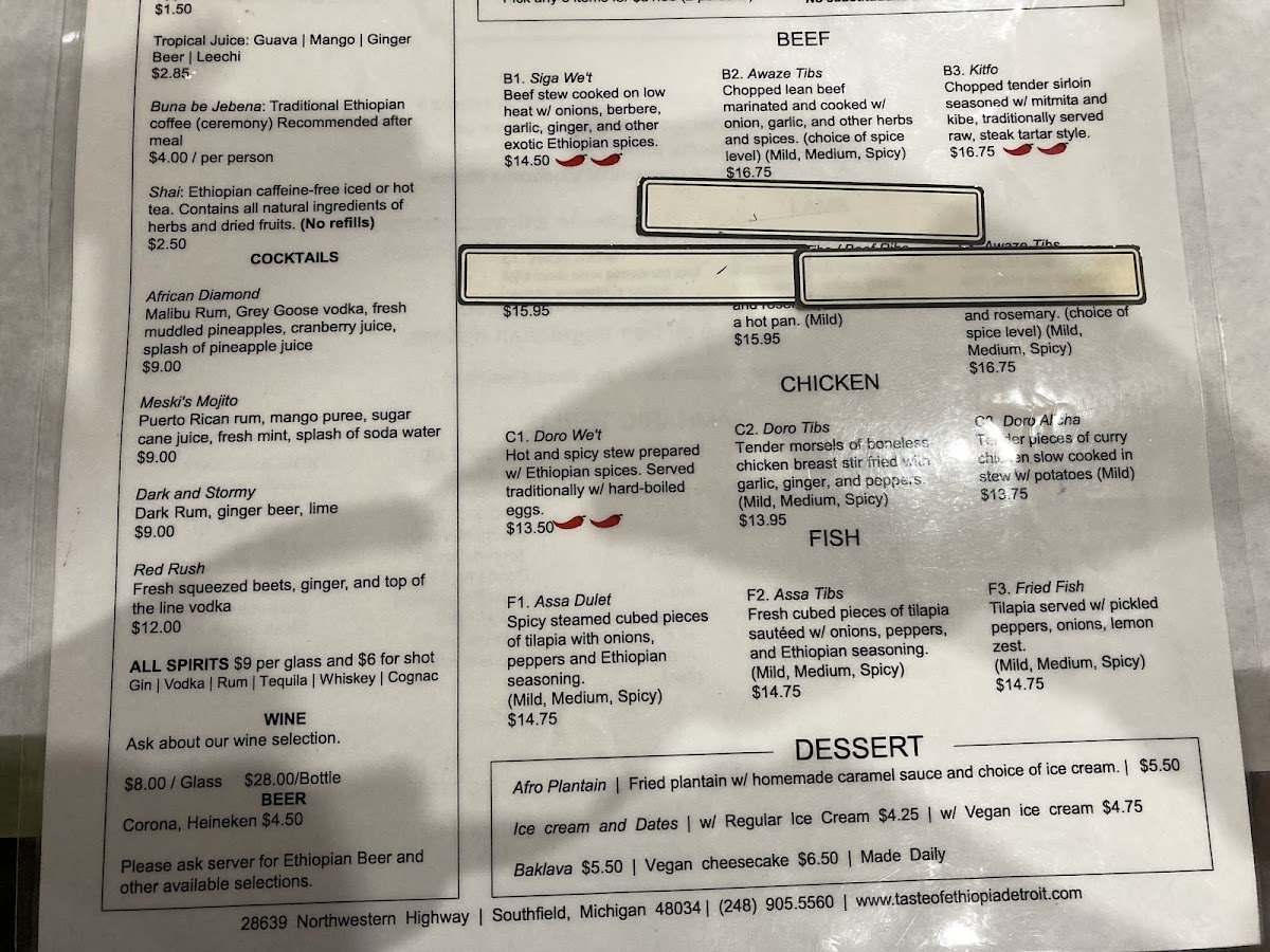 Menu Taste Of Ethiopia-6
