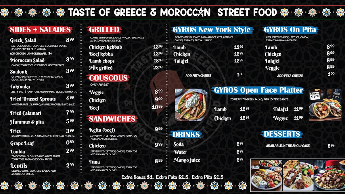 Menu Taste Of Greece & Moroccan Street Food-1