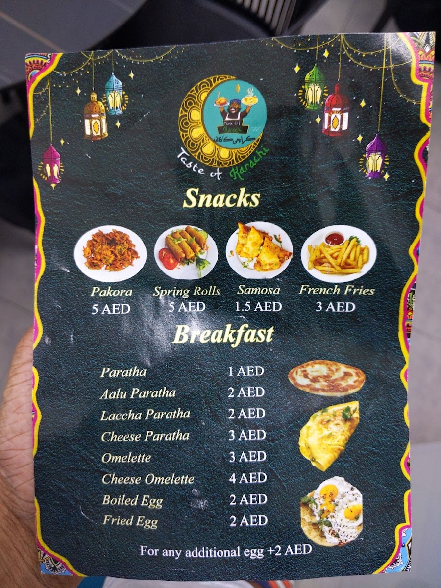 Menu Taste Of Karachi-2
