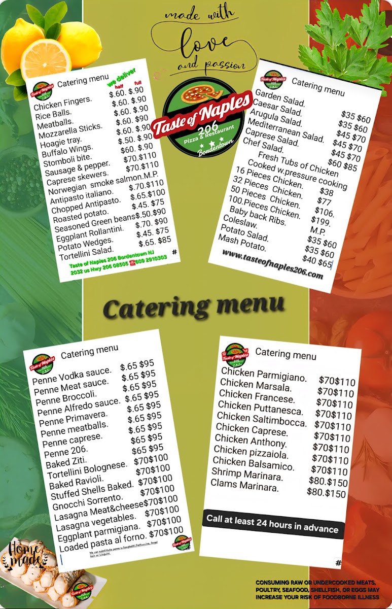 Menu Taste Of Naples 206-1