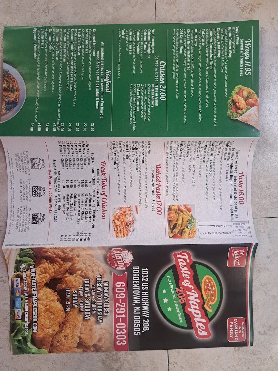 Menu Taste Of Naples 206-4
