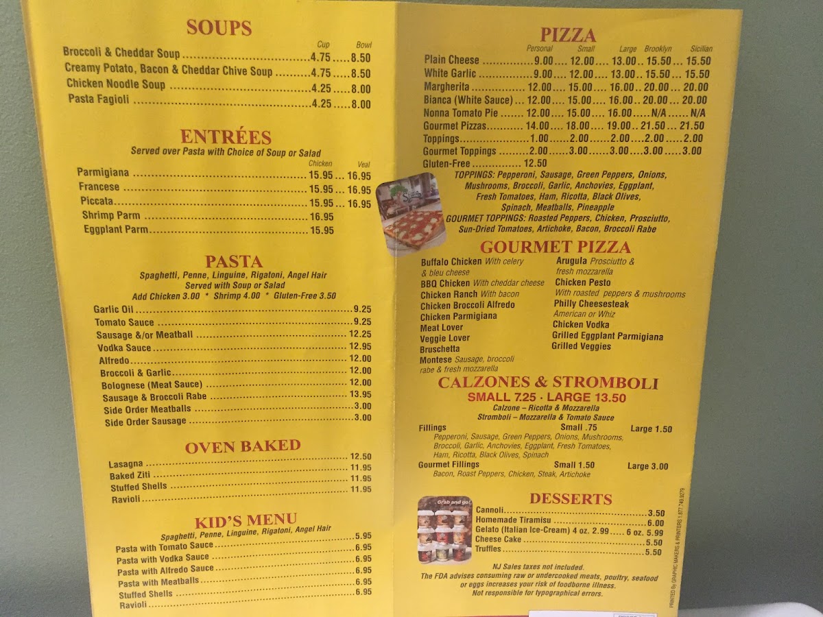 Menu Taste Of Naples 206-8
