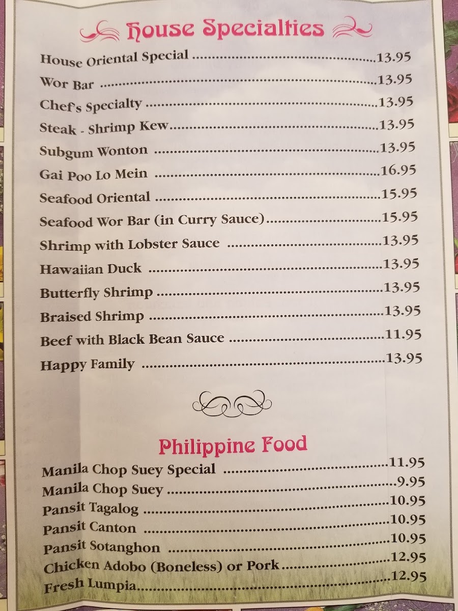 Menu Taste Of Orient-1