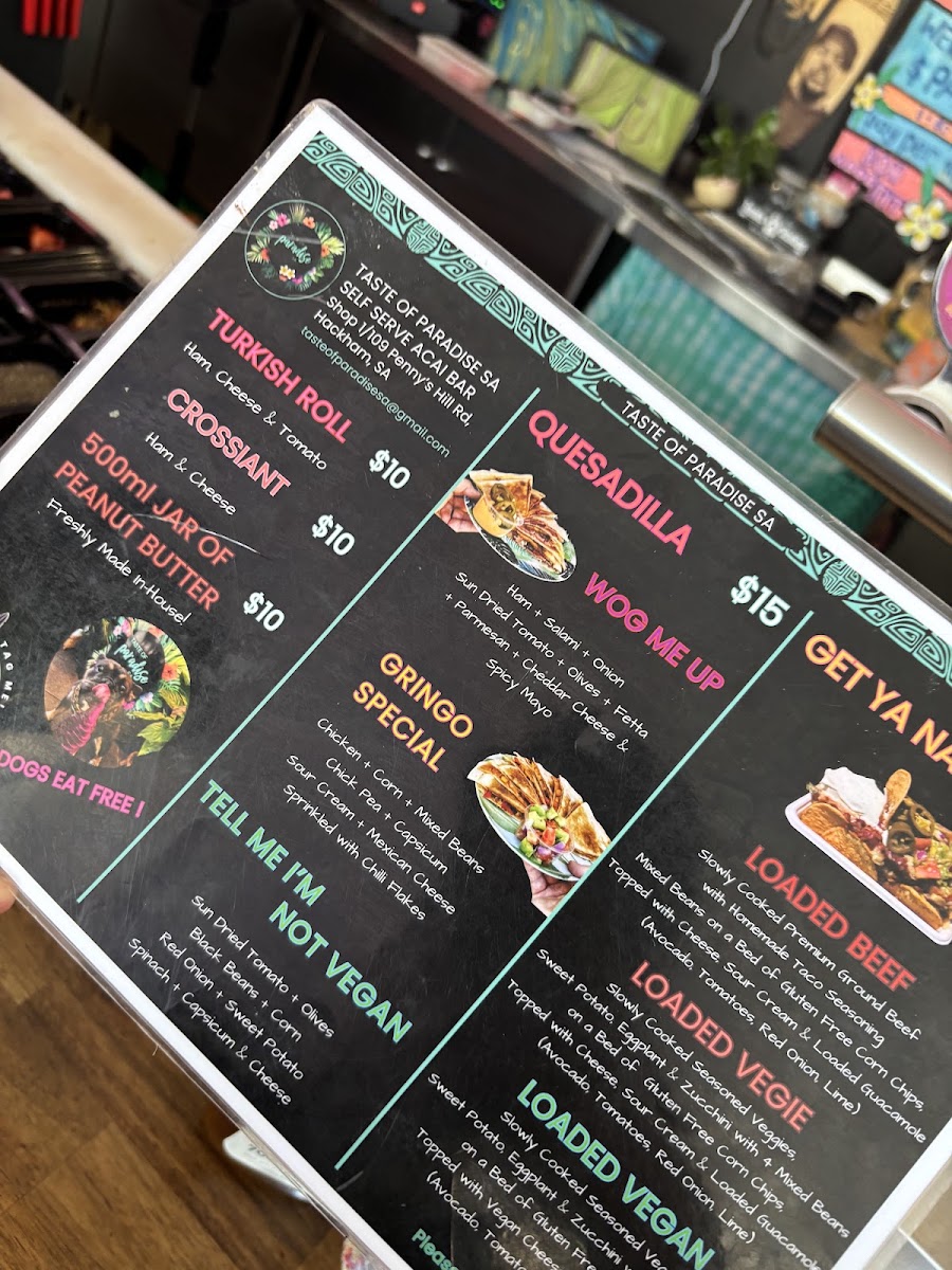 Menu Taste Of Paradise Sa-3