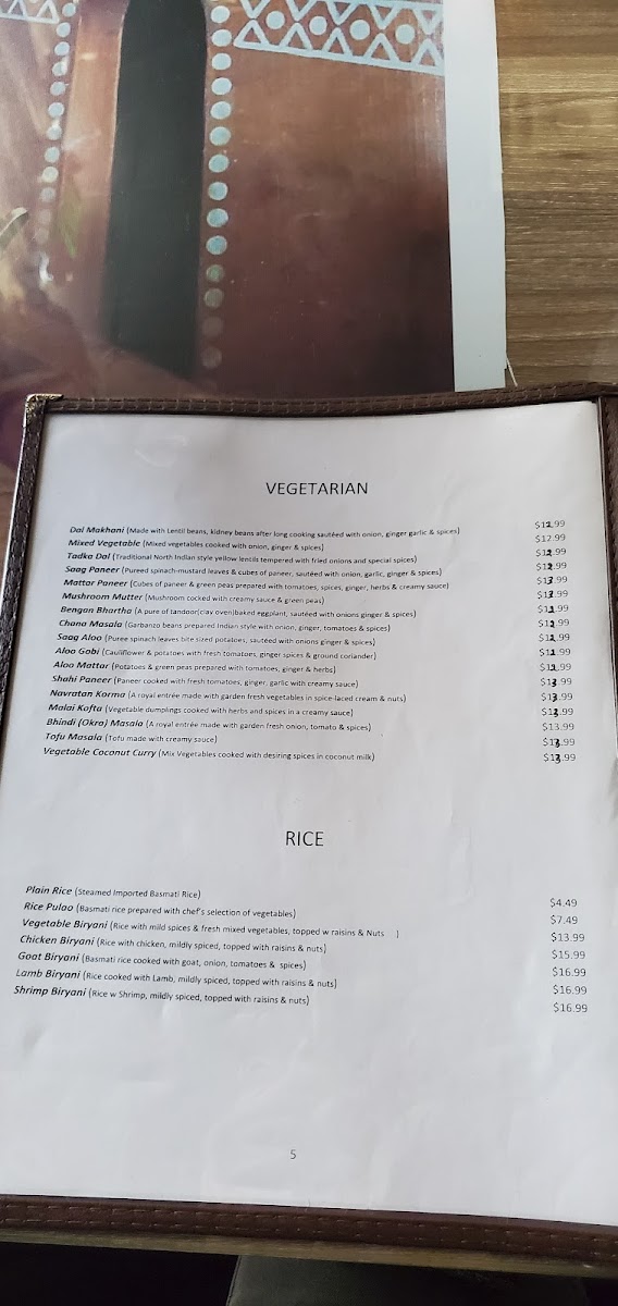 Menu Taste Of Punjab-2