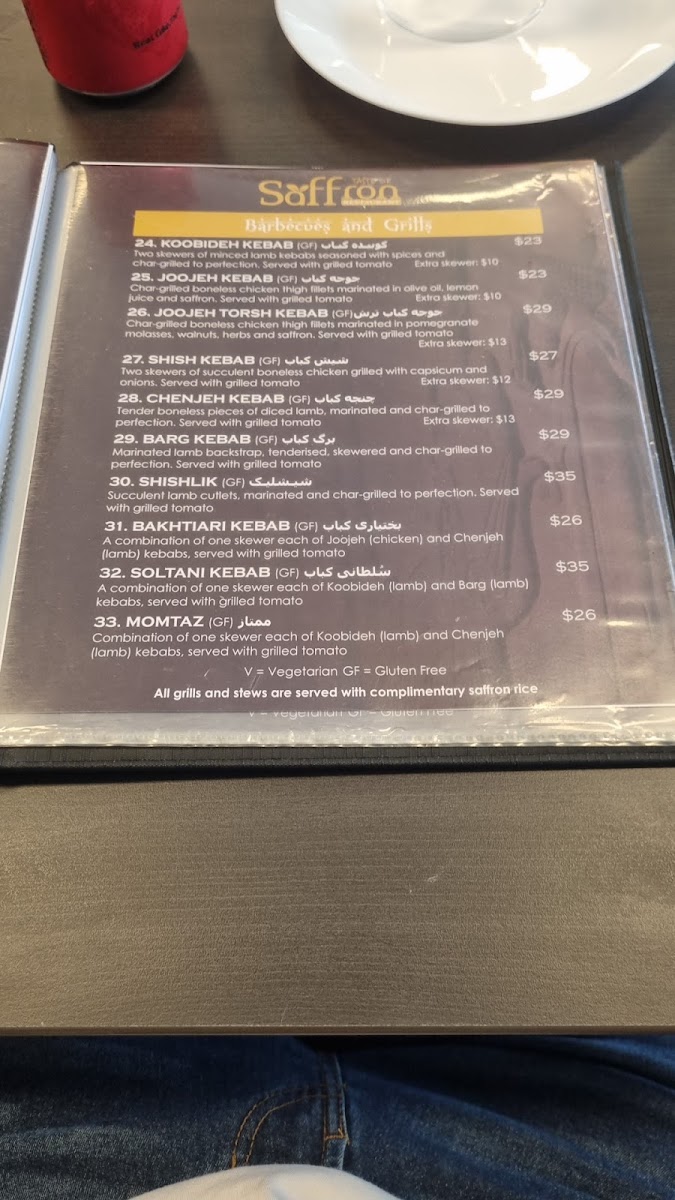 Menu Taste Of Saffron Restaurant-2