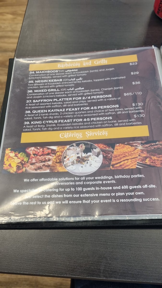 Menu Taste Of Saffron Restaurant-3