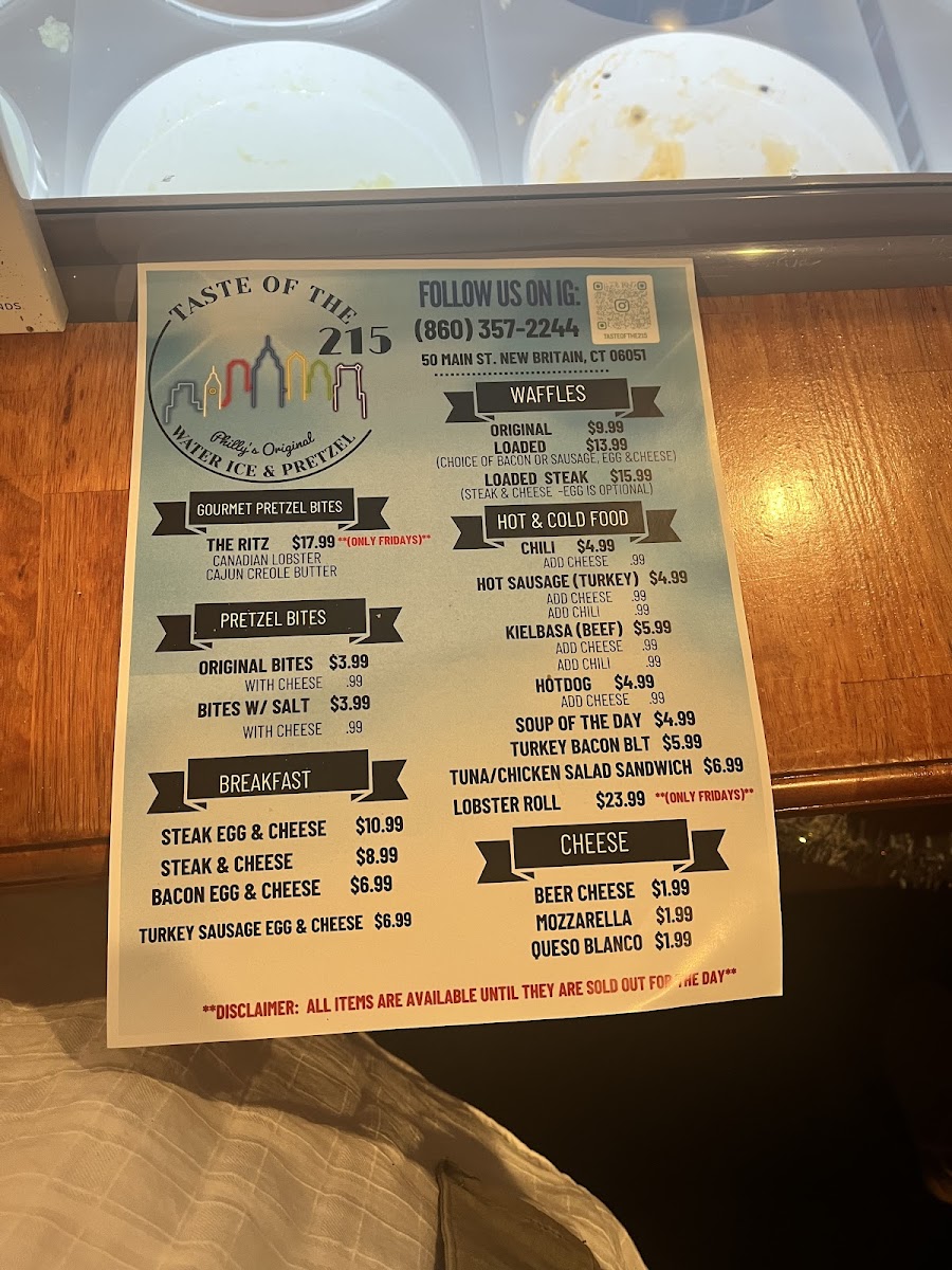 Menu Taste Of The 215-1