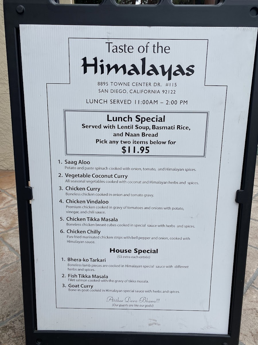 Menu Taste Of The Himalayas-10