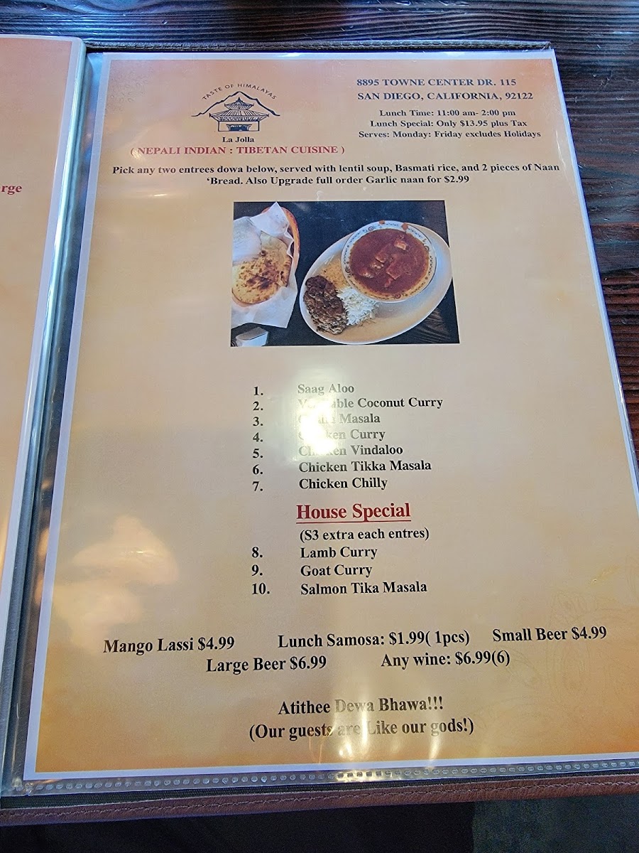 Menu Taste Of The Himalayas-5